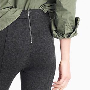 J Crew Size M Pixie Dark Grey stretch Ponte pants